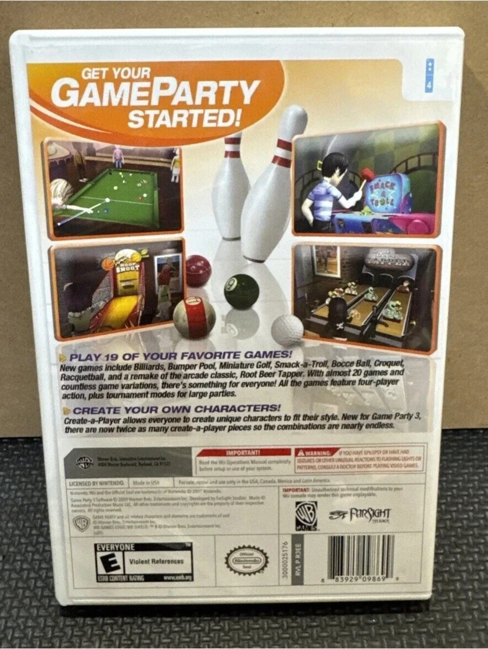 Game Party 3 - Nintendo Wii - Video Game Complete With Manual 2009